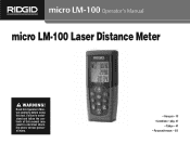 Ridgid LM-100 Owners Manual