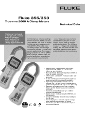 Fluke 353 Fluke 353 and 355 Clamp Meter Datasheet