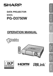 Sharp PG-D3750W PG-D3750W Operation Manual