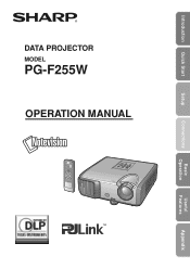 Sharp PG-F255W PG-F255W Operation Manual