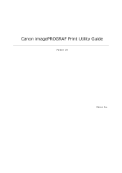 Canon imagePROGRAF iPF780 Print Utility Guide