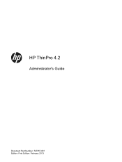 HP t510 ThinPro 4.2 Administrator s Guide