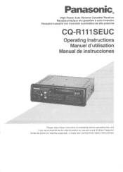 Panasonic R111U CQR111SEUC User Guide