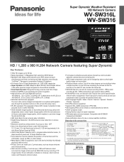 Panasonic WV-SW316 Spec Sheet