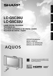 Sharp LC-G5C26U LC-G5C26U | LC-G5C32U Operation Manual