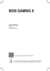 Gigabyte B550 GAMING X User Manual