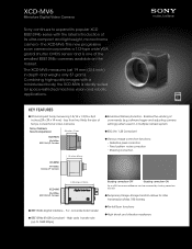 Sony XCDMV6 Specification Sheet (XCDMV6 Spec Sheet)