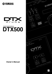 Yamaha DTX500K Owner's Manual