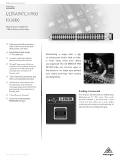Behringer PX3000 Product Information Document