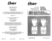Oster Pre-Programmed Blender Manual