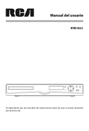RCA RTB1023 RTB1023 Product Manual-Spanish