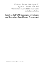 Dell PowerEdge UPS 500T Installing Dell UPS Management Software on a 
	Hypervisor-Based Server Environment