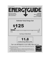 Frigidaire FHWW153WB1 Energy Guide
