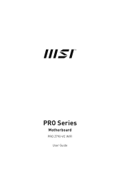 MSI PRO Z790-VC WIFI User Manual