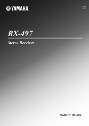 Yamaha RX 497 Owners Manual