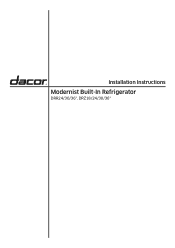 Dacor DRZ30 Installation Instructions