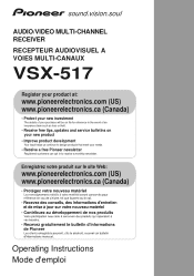 Pioneer VSX-517-S Owner's Manual
