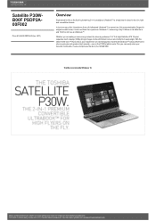 Toshiba Satellite PSDP2A Detailed Specs for Satellite P30W PSDP2A-00F002 AU/NZ; English