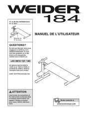 Weider 184 Bench French Manual