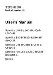 Toshiba Satellite L50Dt Users Manual Canada; English