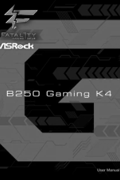 Asrock Fatal1ty B250 Gaming K4 Manual