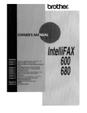 Brother International IntelliFax-680 Users Manual - English