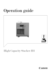 Canon imagePRESS C10000 High Capacity Stacker-H1 Operation guide