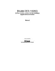 D-Link DES-1026G Product Manual