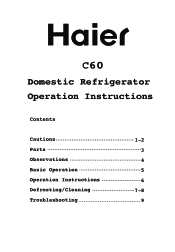 Haier C60 User Manual