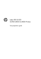 HP Latex 850 Site Preparation Guide
