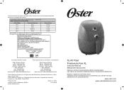 Oster Copper-Infused DuraCeramic 3.3-Quart Air Fryer Instruction Manual