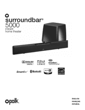 Polk Audio SurroundBar 5000 SurroundBar 5000 Instant Home Theater Owner's Manual