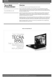 Toshiba Tecra R950 PT535A-05E023 Detailed Specs for Tecra R950 PT535A-05E023 AU/NZ; English