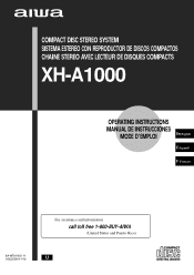 AIWA XH-A1000 Operating Instructions