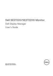 Dell SE2722HX Monitor Display Manager Users Guide
