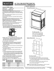 Maytag MMW7730DS Dimension Guide