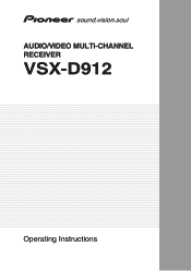 Pioneer VSX-D912K Owner's Manual