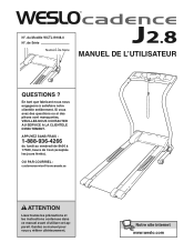 Weslo Cadence J2.8 Treadmill Canadian French Manual