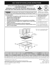 Frigidaire FFGC3015LW Installation Instructions (All Languages)