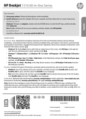 HP Deskjet 1510 Reference Guide