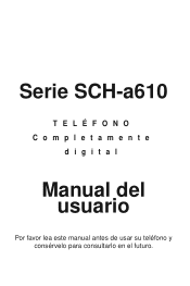 Samsung SCH-A610 User Manual (user Manual) (ver.1.1) (Spanish)
