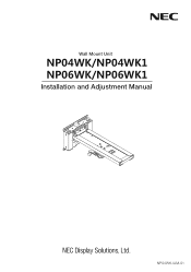 Sharp NP04WK/NP06WK Install Manual