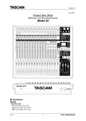 TASCAM Model 24 Specifications