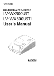 Canon LV-WX300USTI User Manual