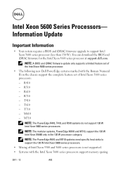 Dell PowerEdge M520 Information Update - Intel Xeon 5600 Series Processors