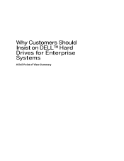 Dell PowerEdge EL Why Customers Should Insist on Dell Hard Drives for Enterprise Systems