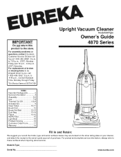 Electrolux 4870PZ Owners Guide