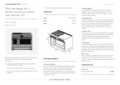 Fisher and Paykel RHV3-484-L Quick Reference guide