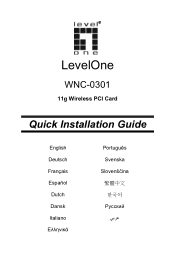 LevelOne WNC-0301 Quick Install Guide