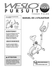 Weslo Pursuit 103 Bike French Manual